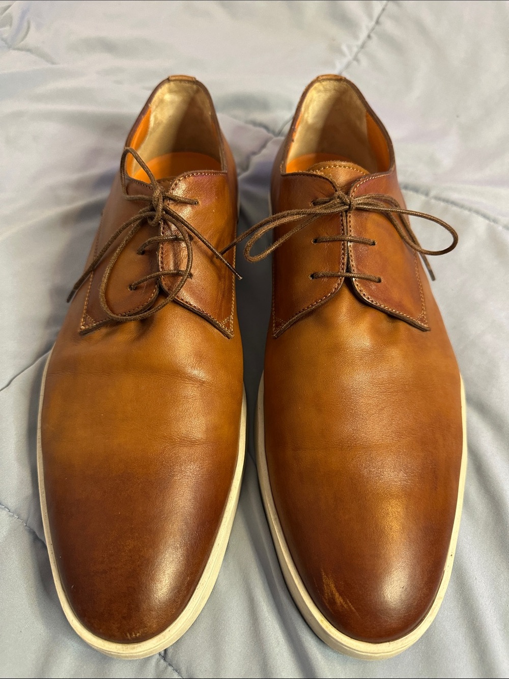 Santoni Brown Leather  Sneakers  shoes Men’s   2491   15 D 13